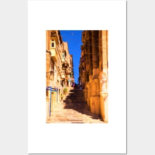 Valletta stairs Posters and Art